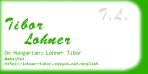 tibor lohner business card